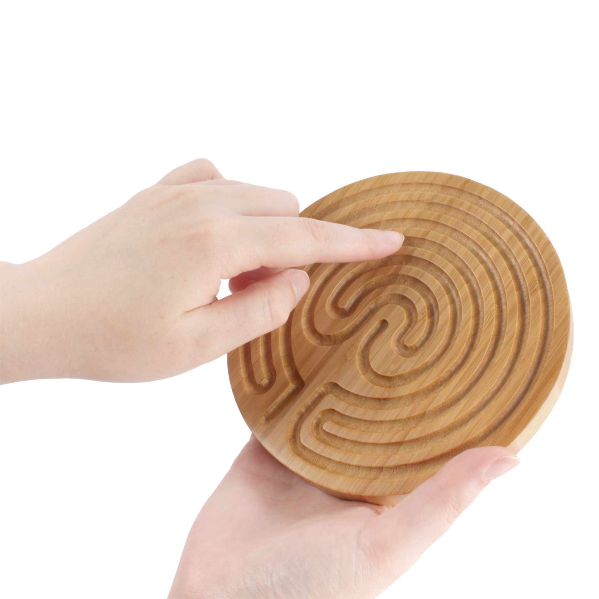 Cretan Style 7 Circuit 6” Bamboo Finger Labyrinth  - Image 6