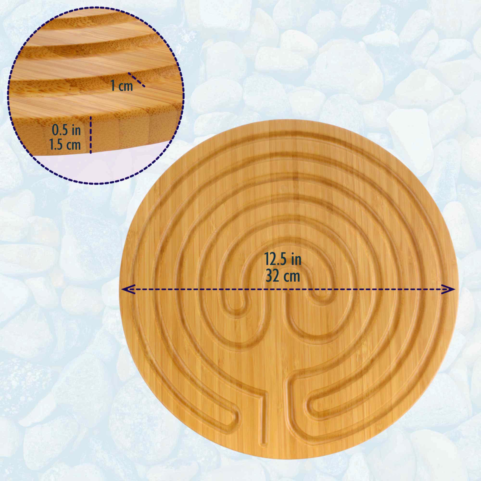 Bamboo Finger Labyrinth - 12.5" - 7 and 11 Circuit Cretan and Chartres Style - Image 10