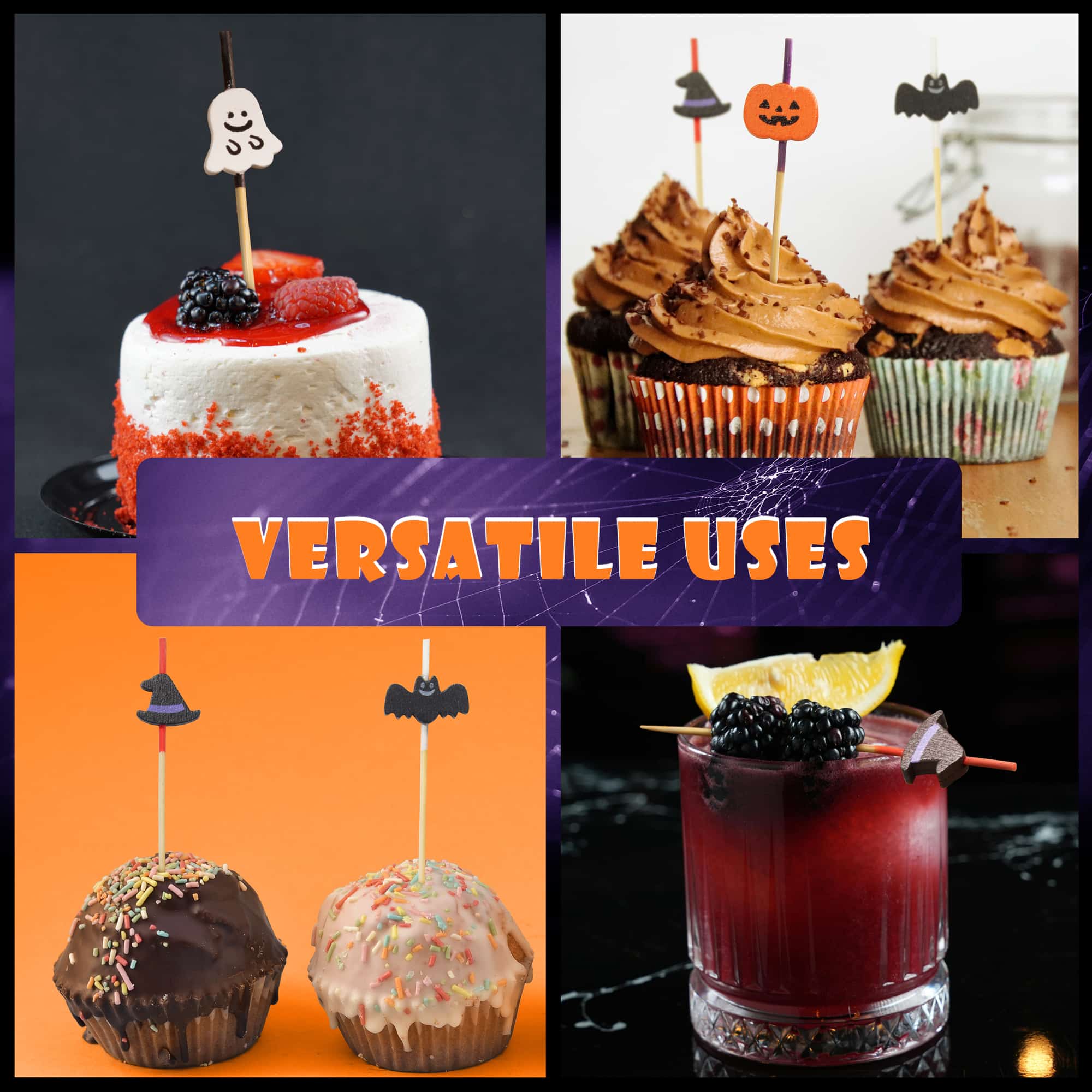 Halloween Assorted Bamboo Food Picks - Image 4