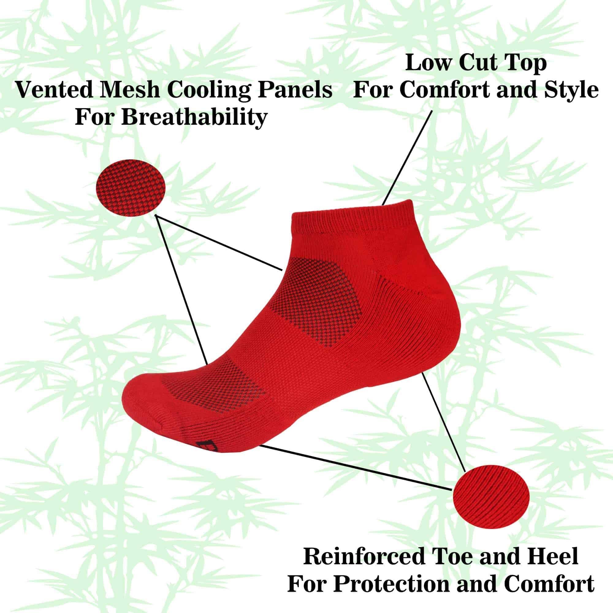 Men's Bamboo Athletic Ankle Socks: 4 Pairs - Image 3