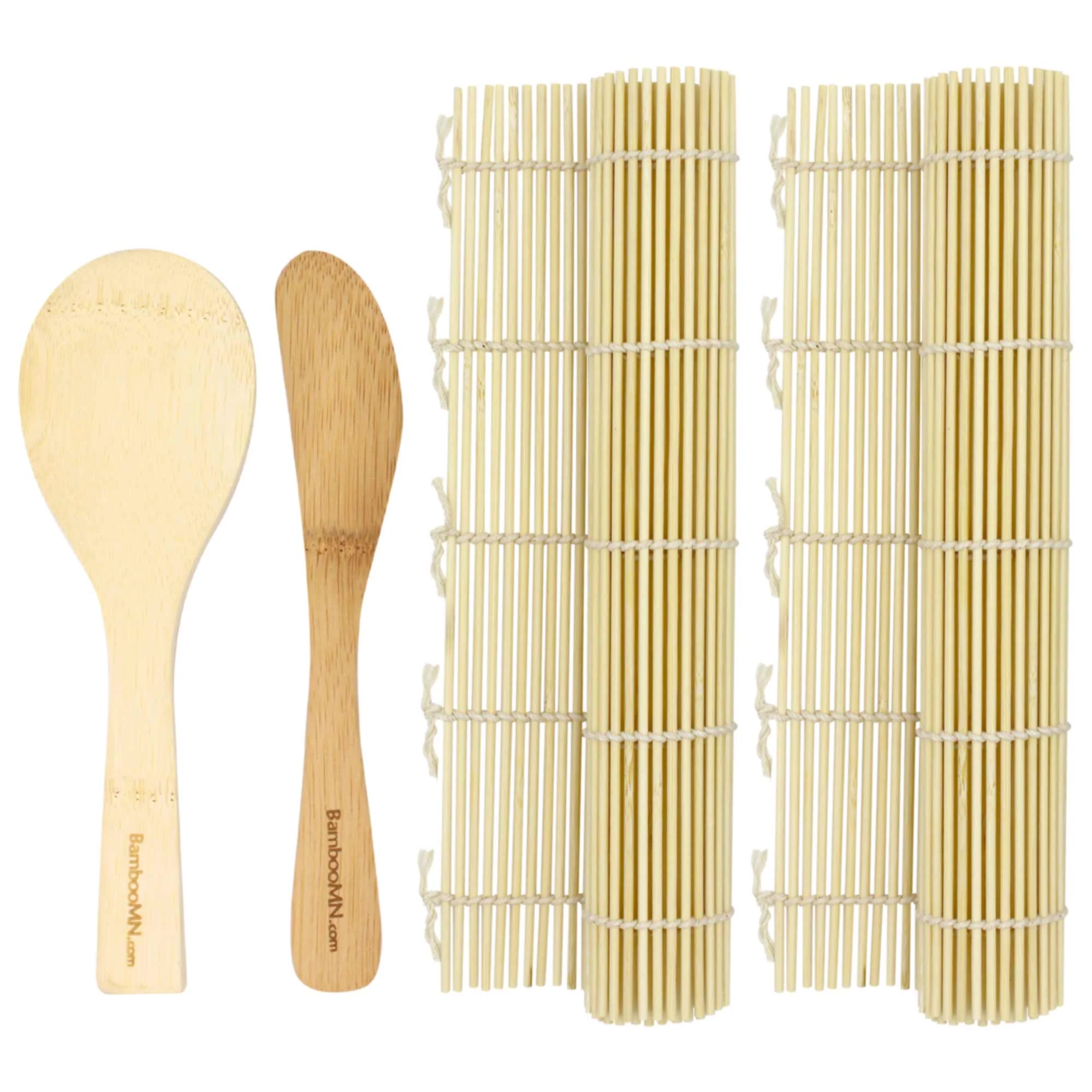 Sushi Rolling Kit with 2 Rolling Mats, Rice Paddle and Spreader - Image 5