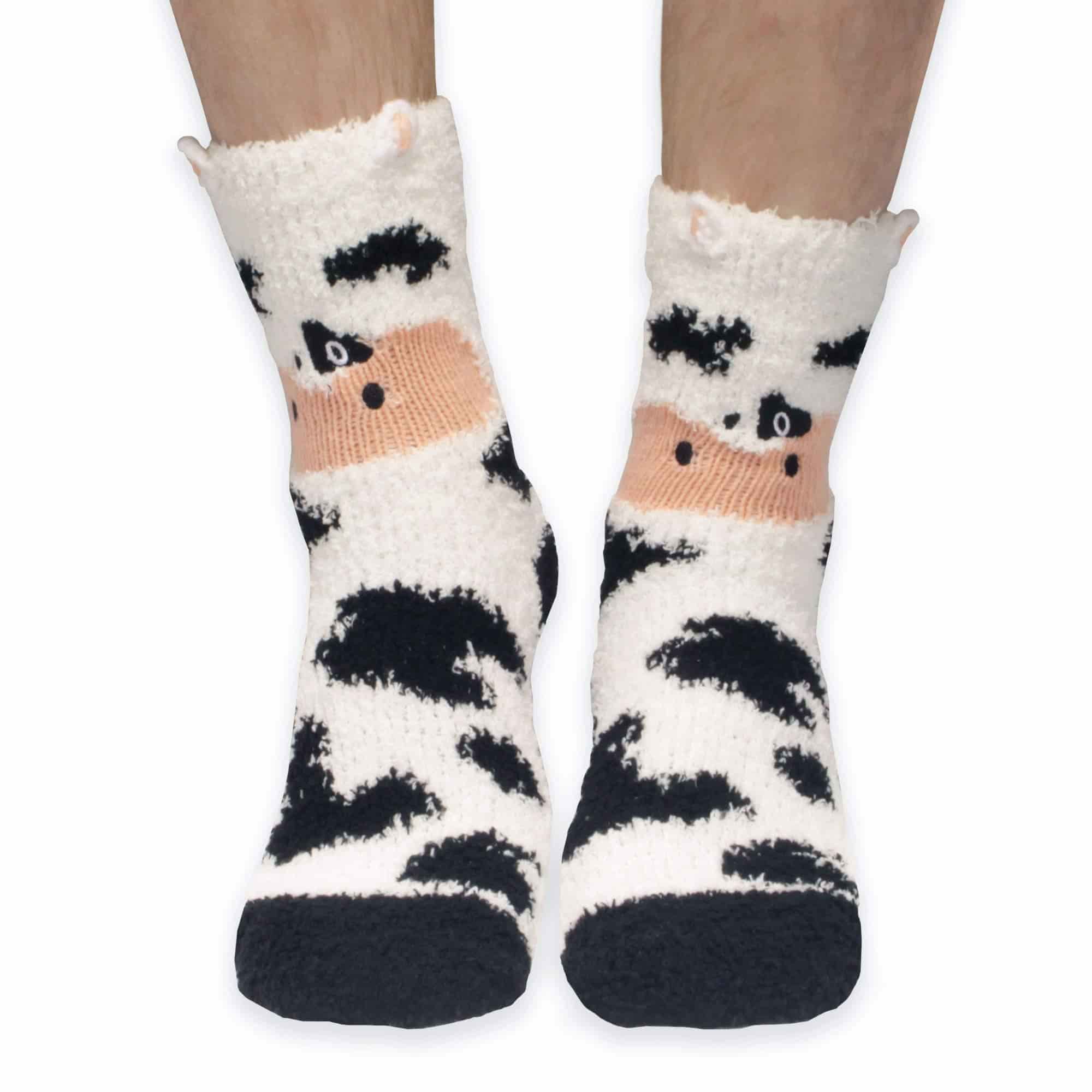 Animal Non-Slip Fuzzy Crew  Socks - Image 14