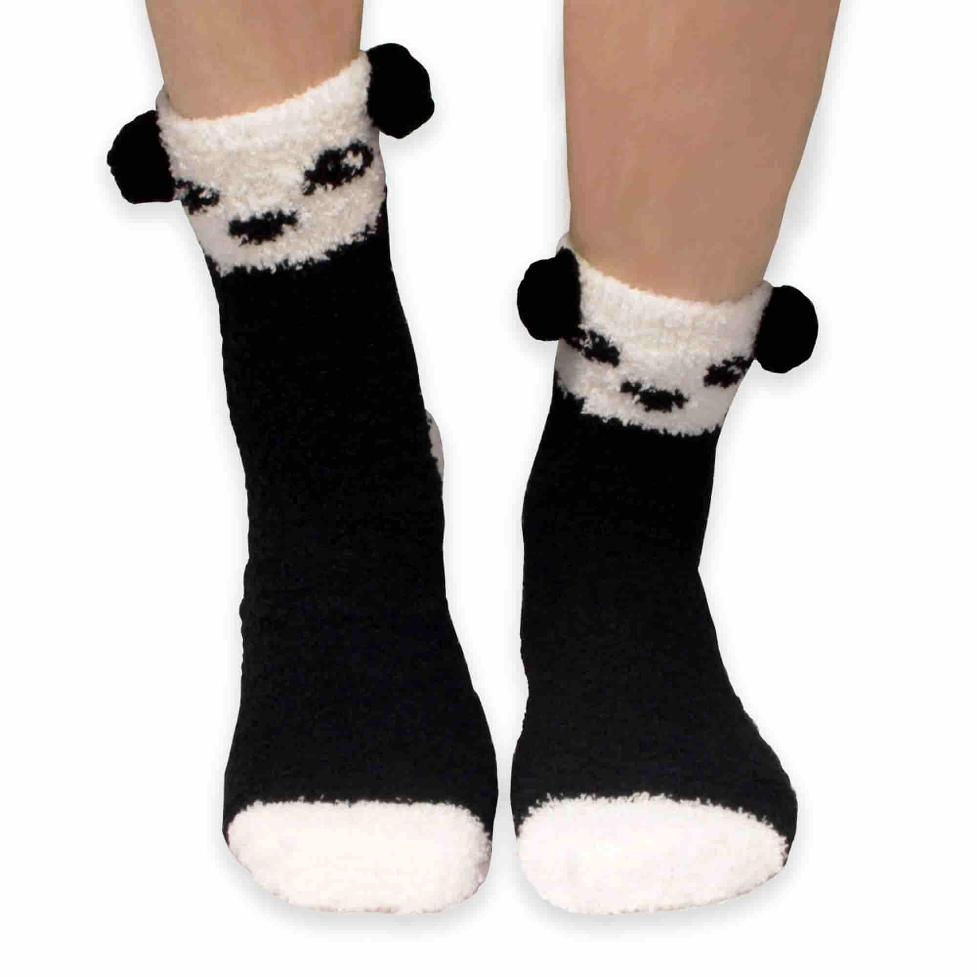 Animal Non-Slip Fuzzy Crew  Socks - Image 20