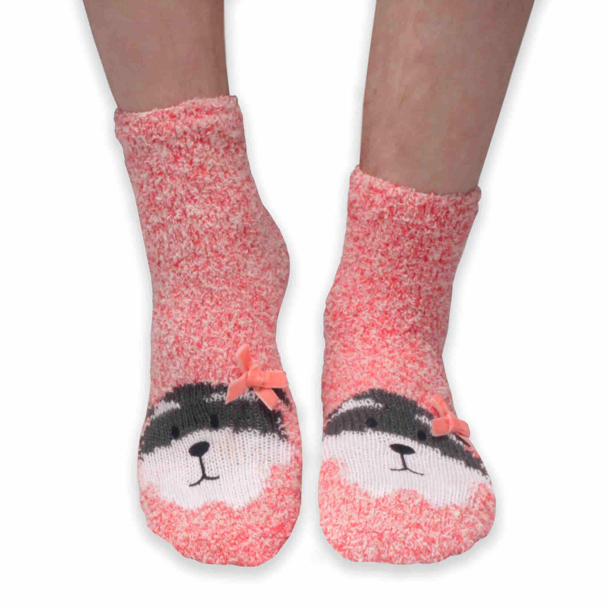 Animal Non-Slip Fuzzy Crew  Socks - Image 21