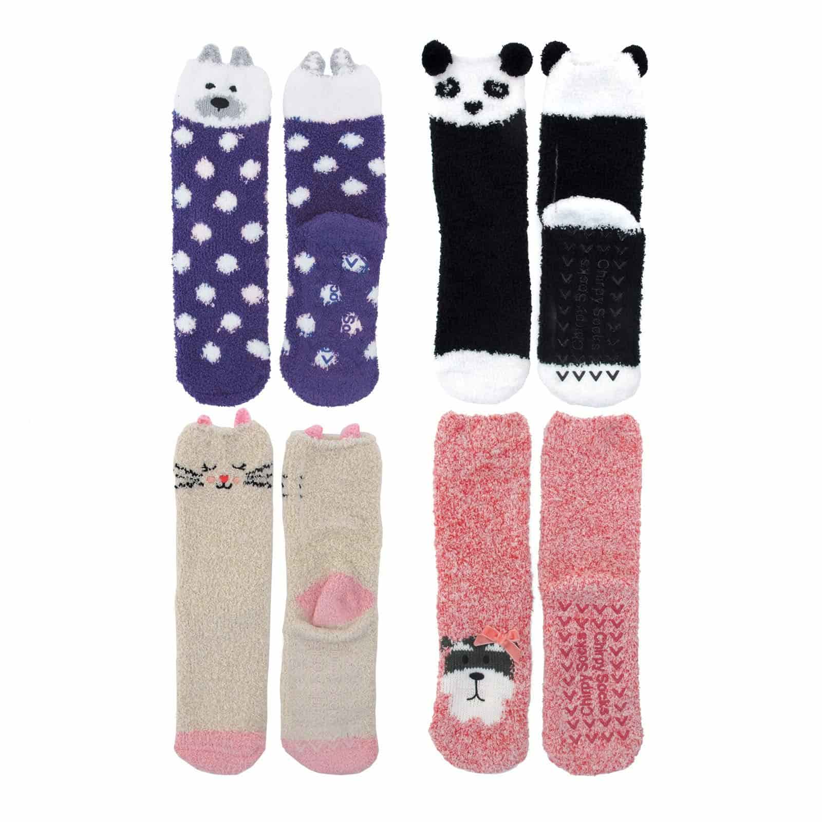 Animal Non-Slip Fuzzy Crew  Socks - Image 23