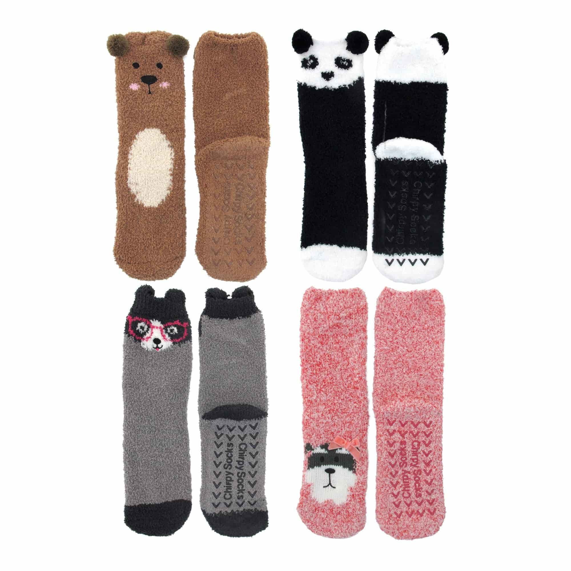 Animal Non-Slip Fuzzy Crew  Socks - Image 27