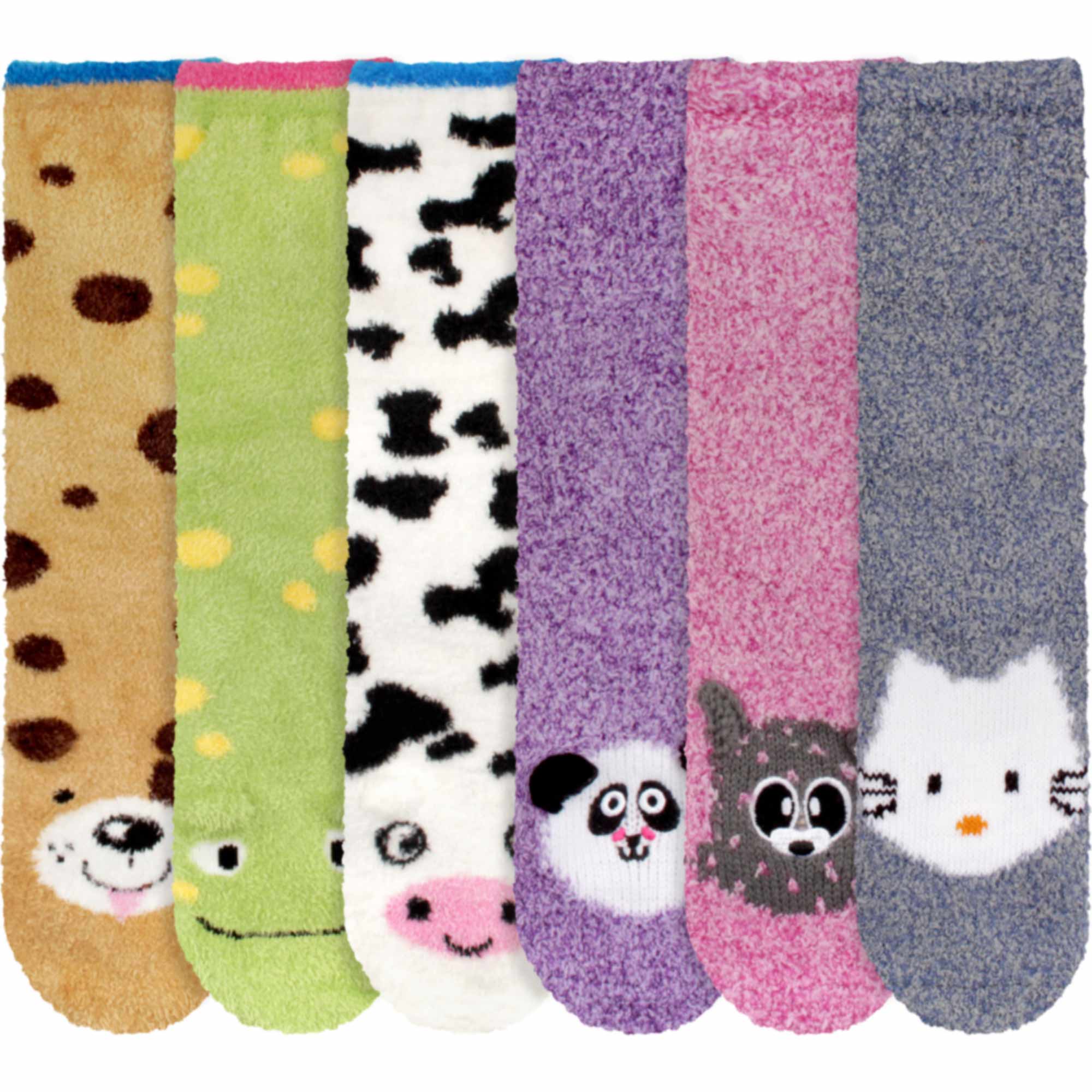 Fuzzy Animal Socks - 6 Pairs Assortments - Image 7
